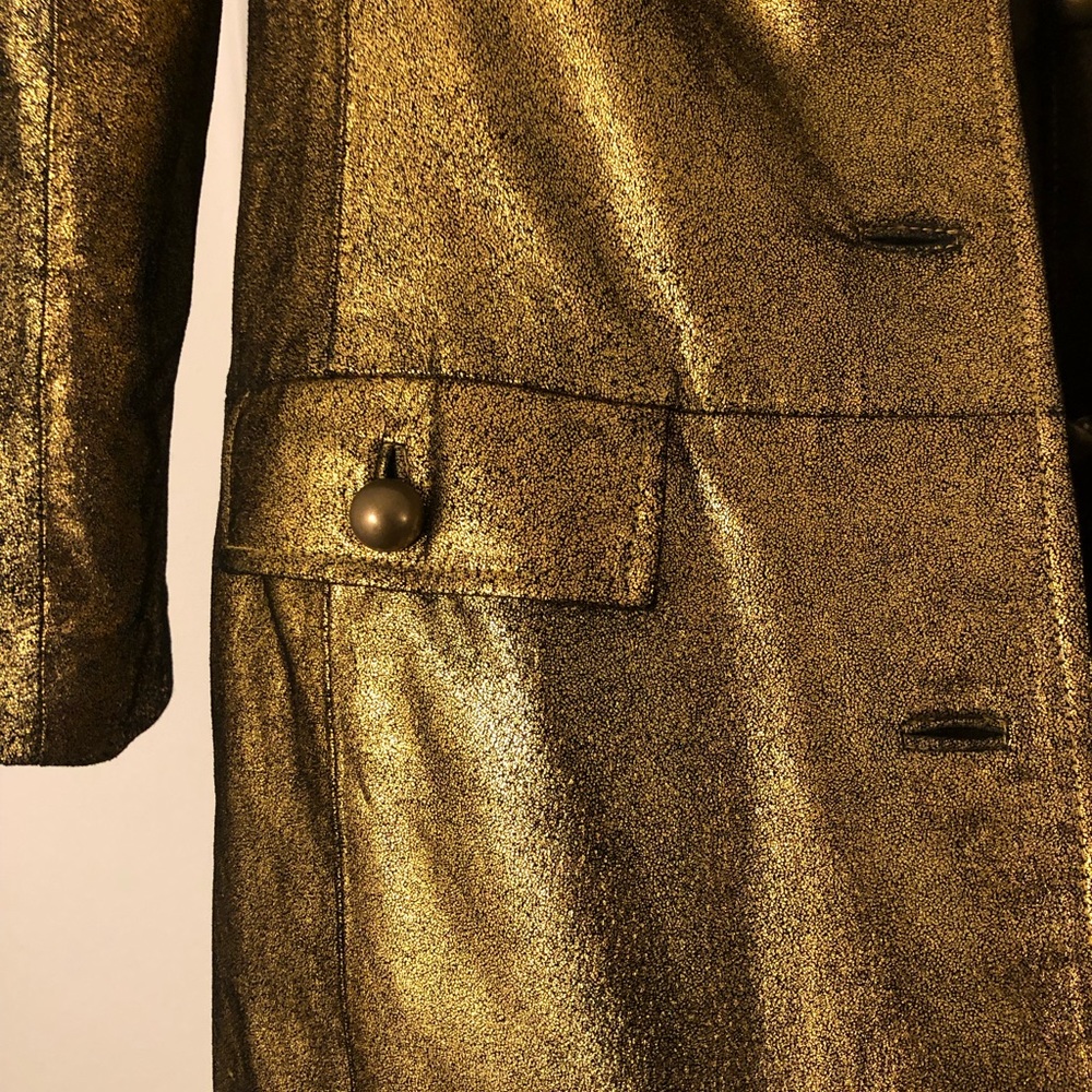 Vintage gold leather coat